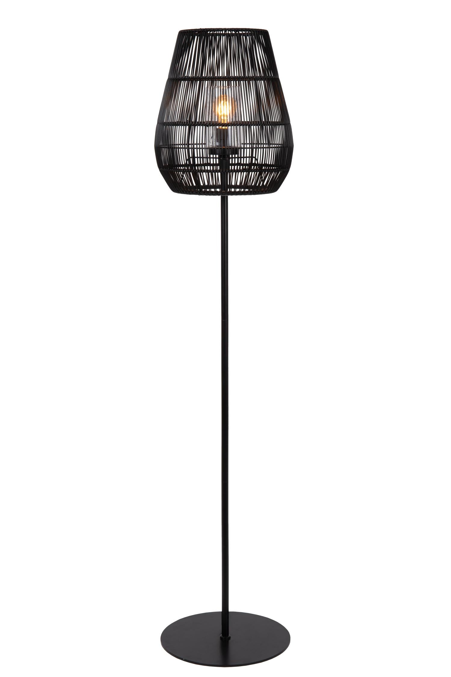 Lampa podłogowa stojąca Nerida czarna 1xE27x40W wym: 154 x 35 x 35 cm metal Lucide
