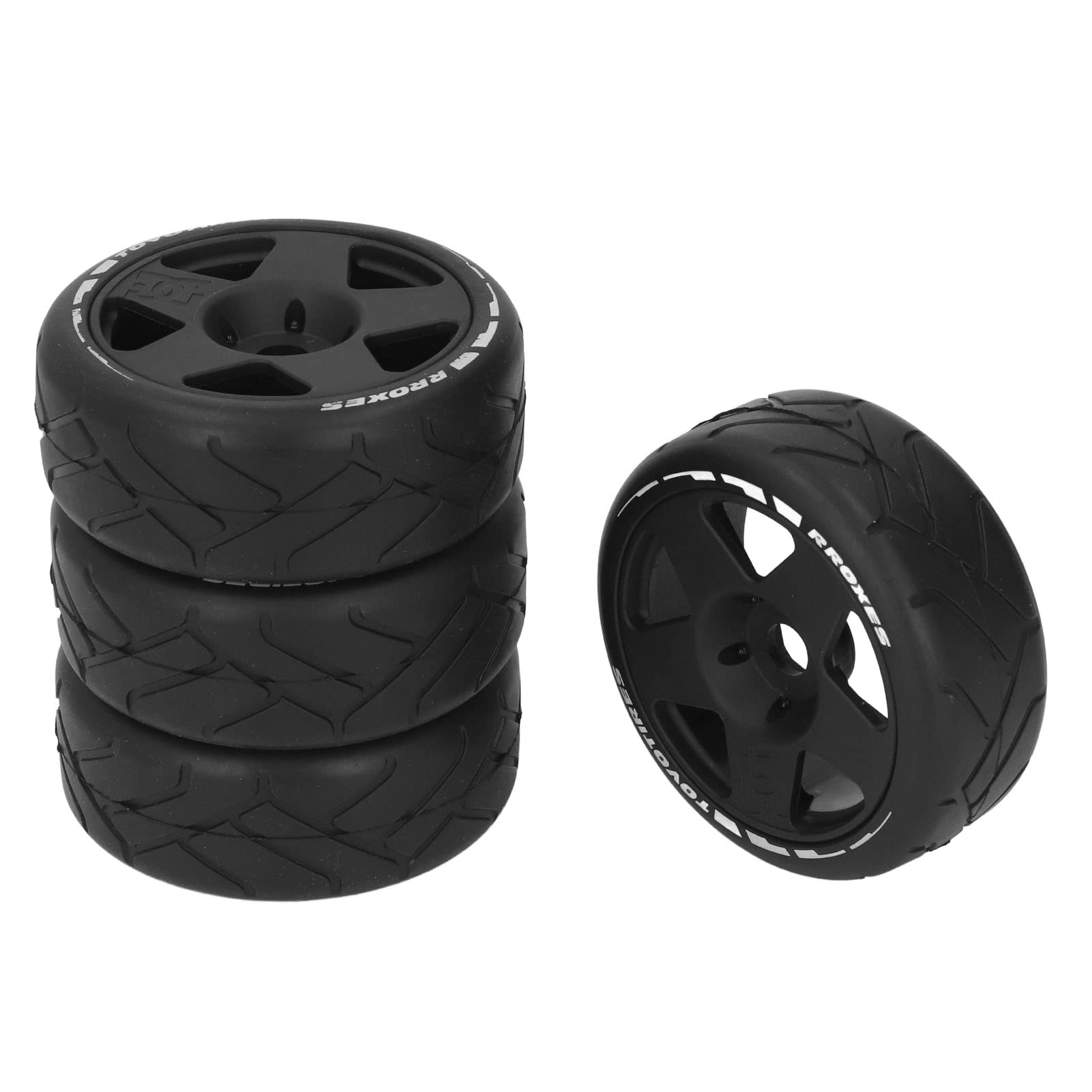 Set Di 4 Ruote 1/8 GT Per Auto RC Su Strada, Con Adattatore Da 17 Mm, Pneumatici In Gomma, Alta Aderenza, Diametro 10,2 Cm, Per Corse Intense