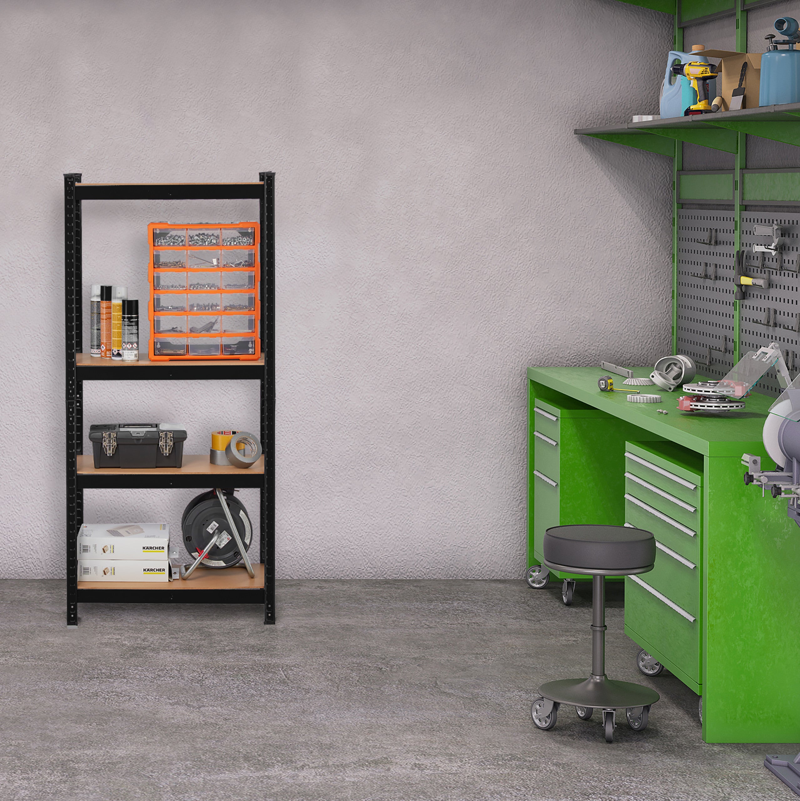 Relaxdays 2 Scaffali Per Carichi Pesanti Con Banco Di