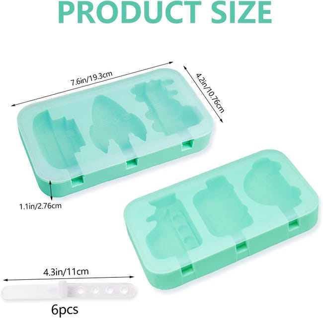 Stampi in Silicone per Ghiaccioli, Set da 8 Formine Senza BPA, Forme Stampi in Silicone per Ghiaccioli, Set da 8 Formine Senza BPA, Forme