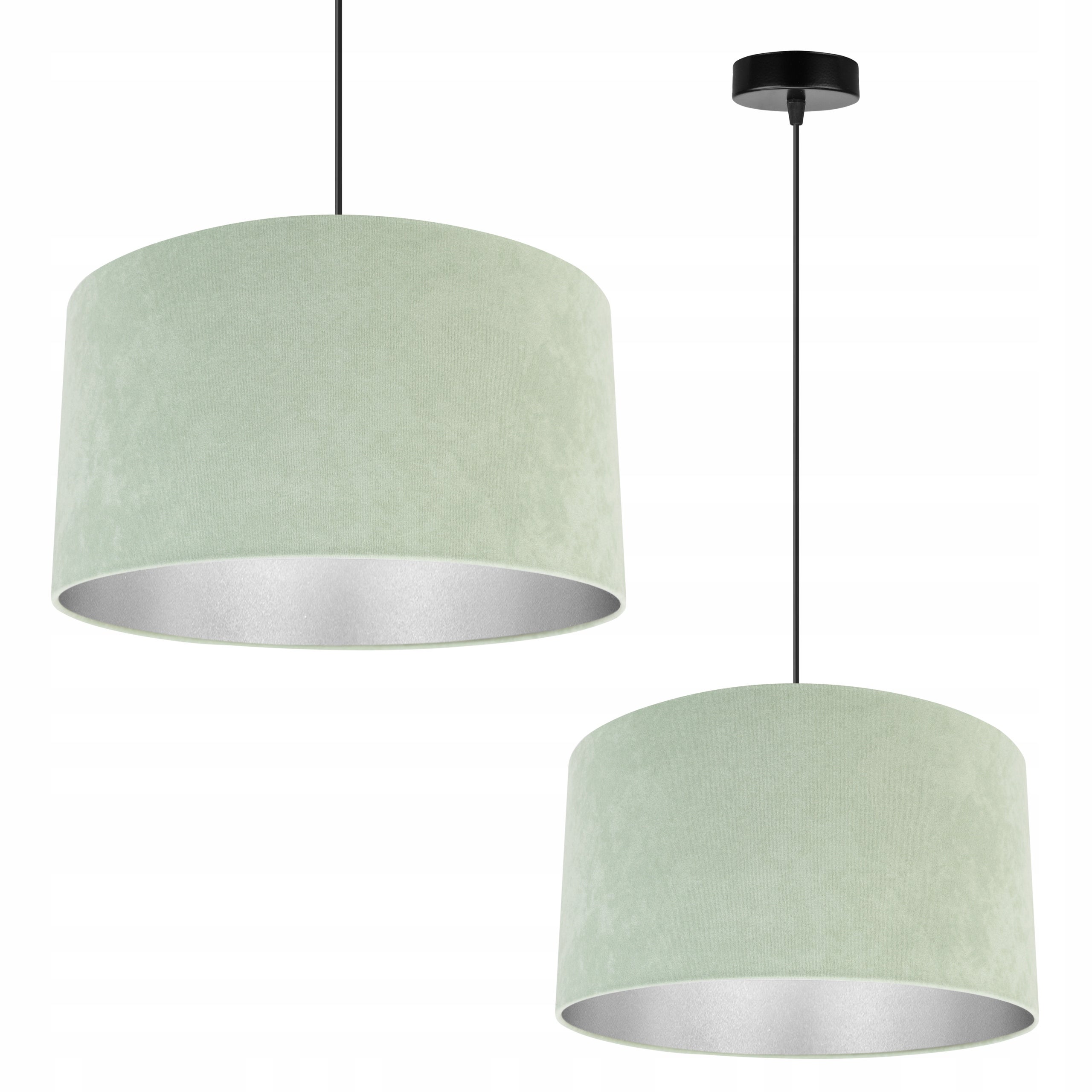 Lampa sufitowa wisząca modern Mediolan 1xE27 klosz owalny miętowy Light Home LH