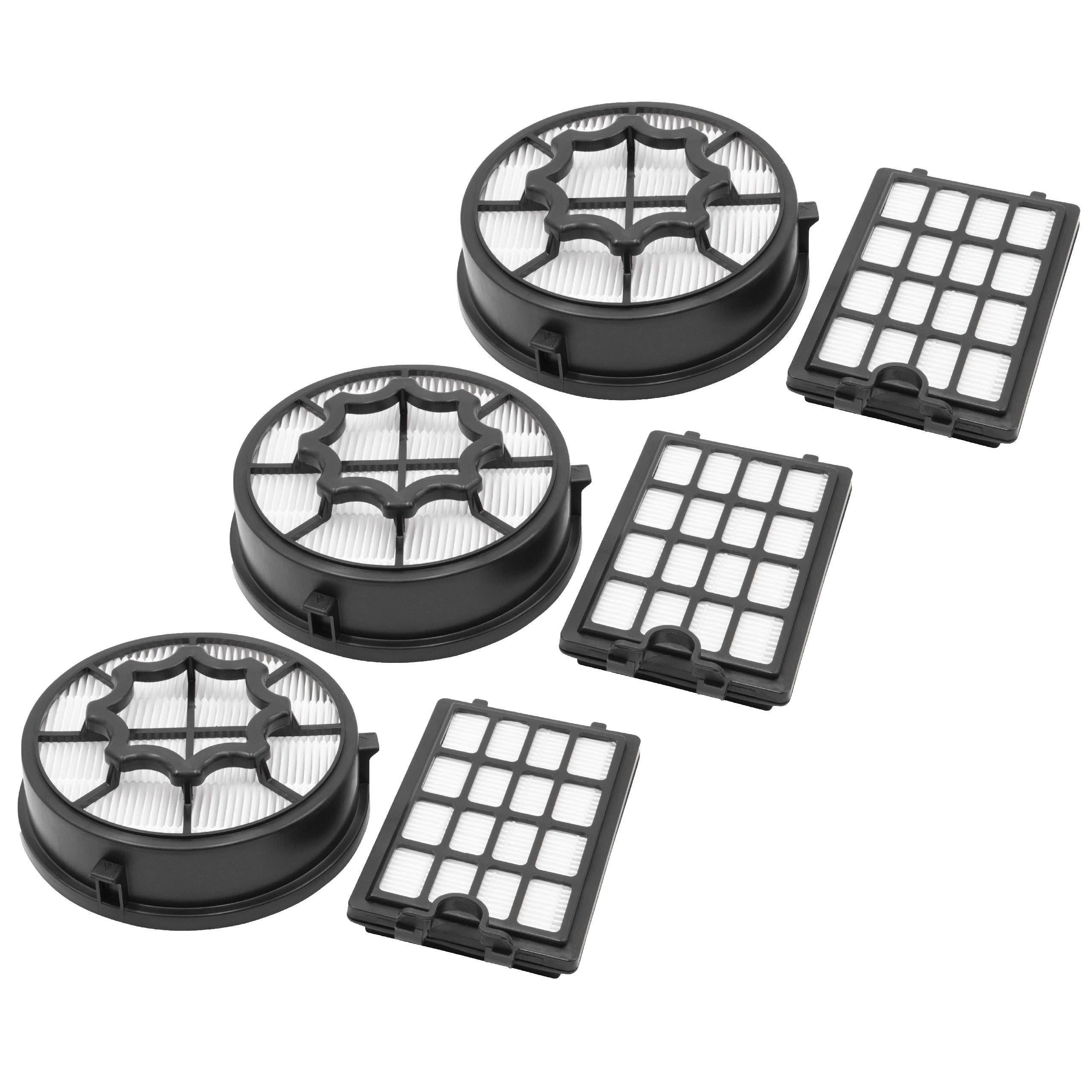 AEG AEF112 filterset voor CyclonClean (1 hygiënefilter, 1 grofvuilmotorfilter, 1 uitlaatluchtfilter, filterwisseling, optimale filterprestaties, verbeterde zuigprestaties, schone lucht, zwart
