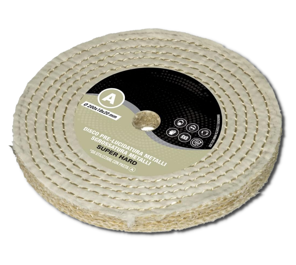 Disco Lucidatura In Sisal Cotone Hard 100 Mm Per Lucidare A Specchio Alluminio Acciaio Inox Metalli Ottone Rame Dischi Sgrossatura Da Mola Lucidante | Leroy Merlin