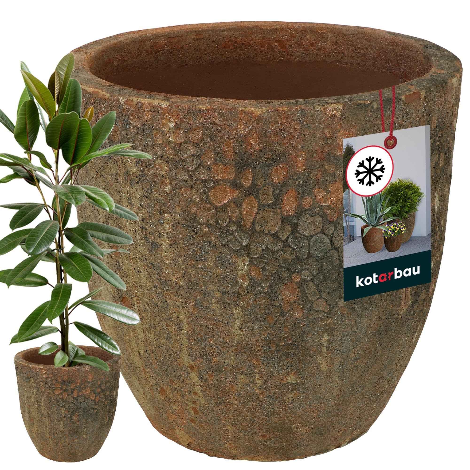KOTARBAU Pot De Fleurs En Céramique - Diamètre : 12 Cm - Pour Fleurs Et - 5