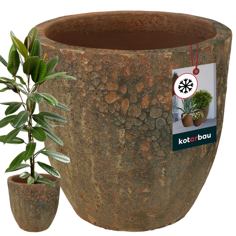 Doniczka ceramiczna mrozoodporna na kwiaty rośliny do domu ogrodu fi 46 cm - KOTARBAU