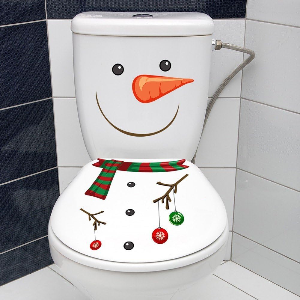 Adesivo decorativo natalizio, adesivo per porta natalizio invernale, adesivo per porta con pupazzo di neve natalizio, adesivo per coperchio del water | Leroy Merlin
