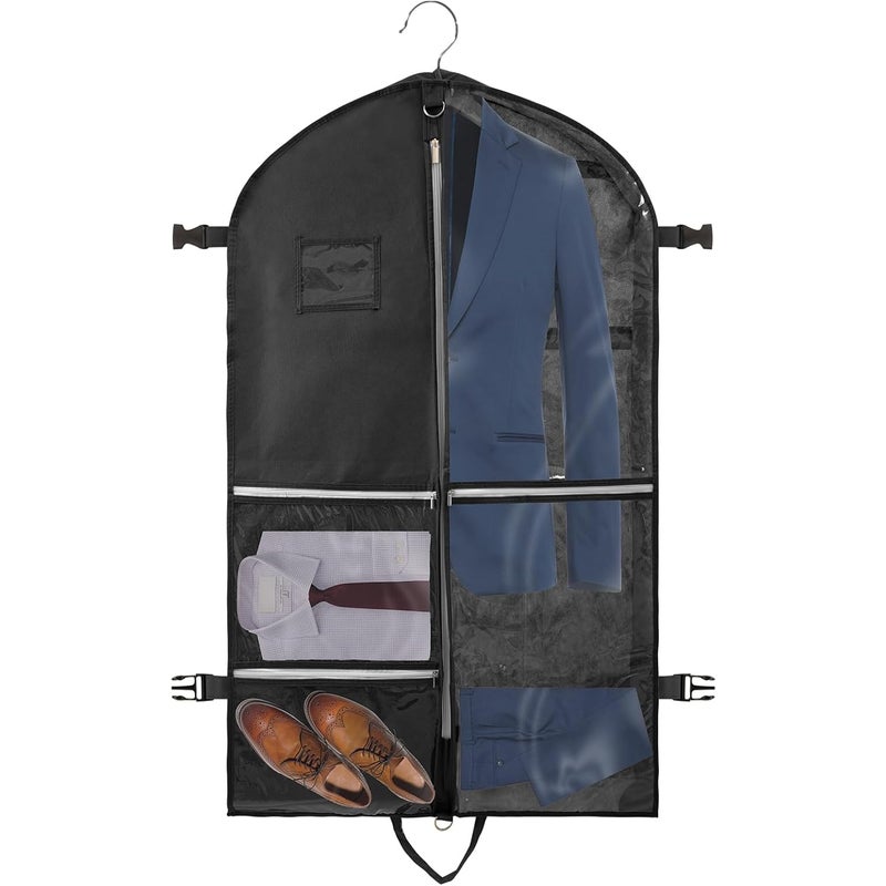 Torba podróżna z 5 kieszeniami zapinanymi na zamek, składana wodoodporna osłona z klamrą, wisząca torba odporna na mole na ubrania, płaszcze, kurtki i