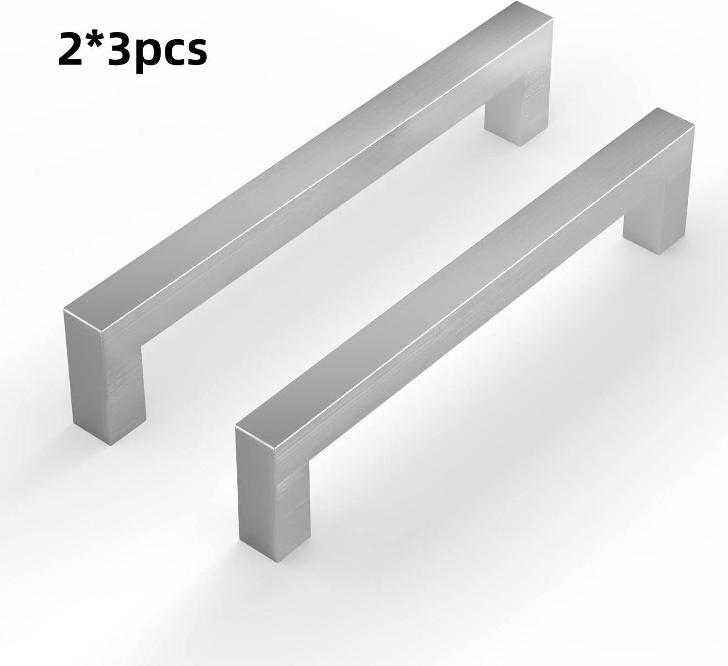 Sztuk srebrnych uchwytów do szafek kuchennych ze stopu aluminium (328 x 8 x 29 mm), uchwyty do szuflad kuchennych, rozstaw od środka do środka 320 mm