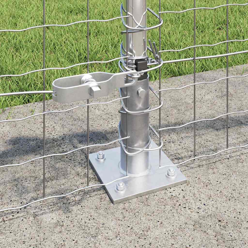 Poteau de clôture avec base en béton 13 pc Argenté vidaXL | Leroy Merlin