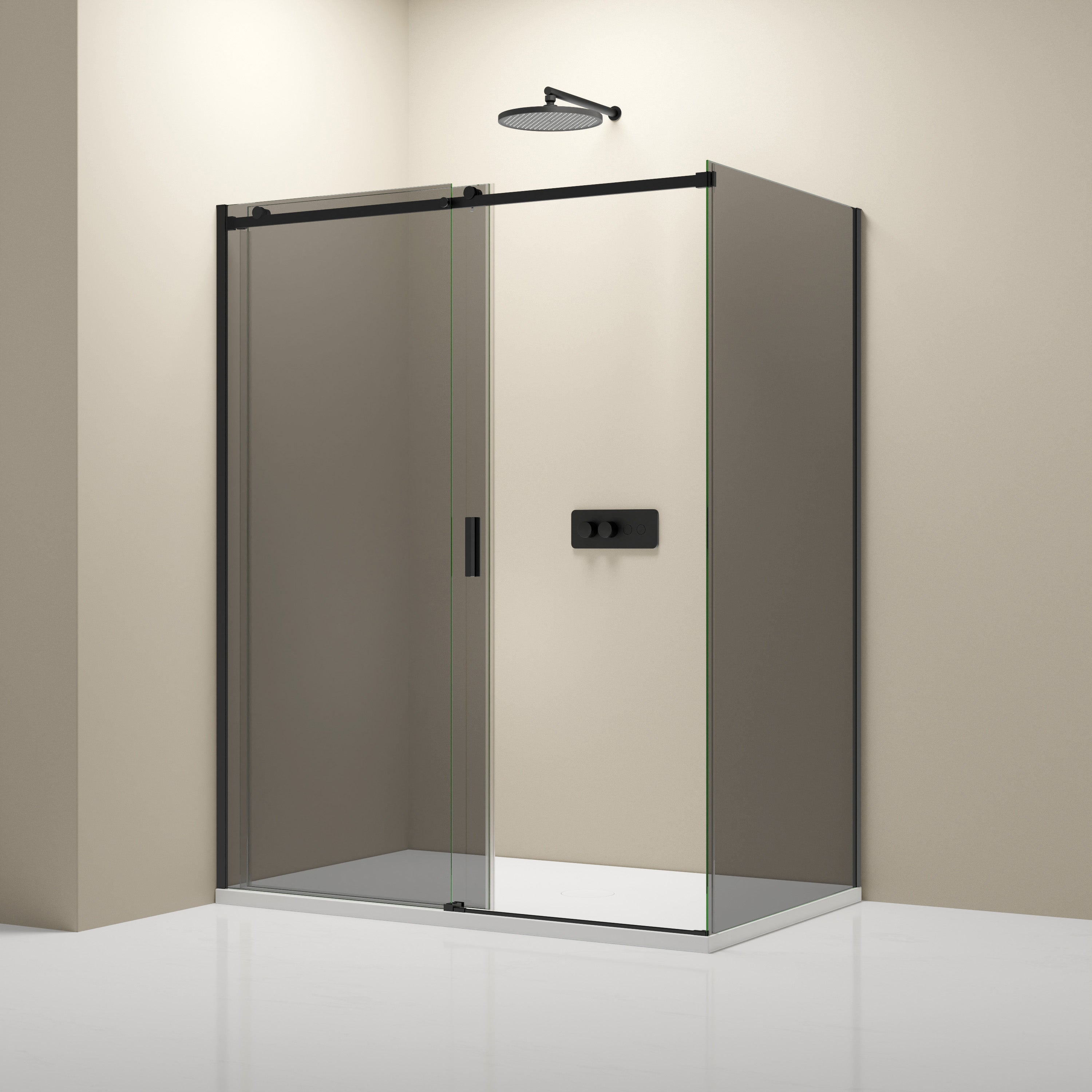 Bernstein Kabina prysznicowa NT806 FLEX - szkło szare bezpieczne ESG 6mm - 120x80 cm