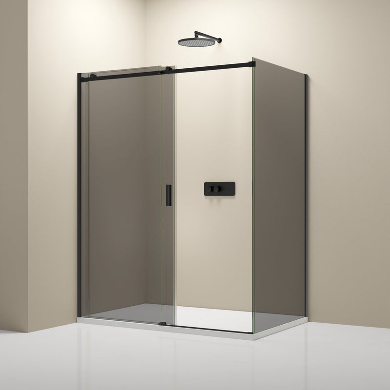 Bernstein Kabina prysznicowa NT806 FLEX - szkło szare bezpieczne ESG 6mm - 120x80 cm