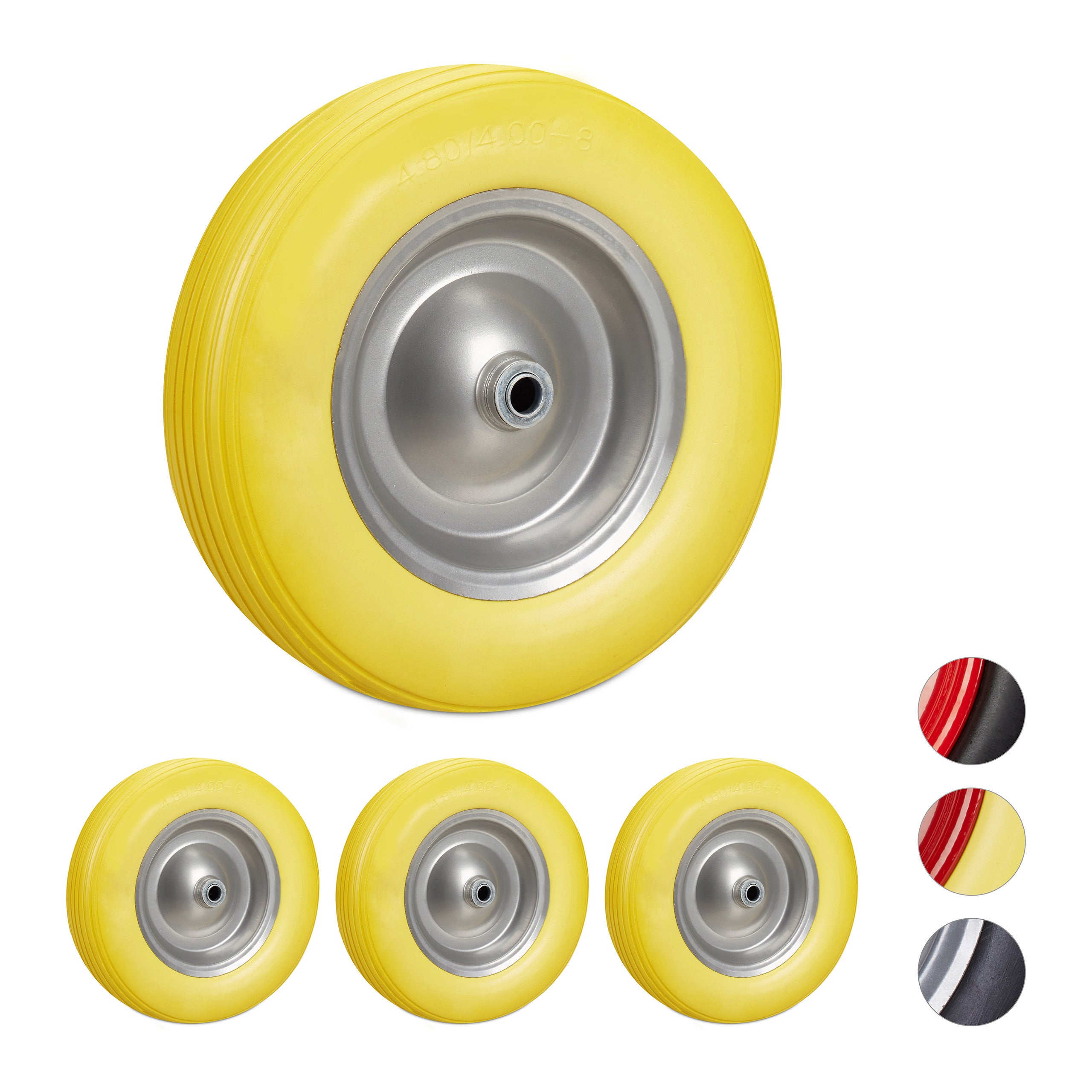 Lot De 4 Roues De Coussin De Rameur – Diamètre 34 Mm, Roulement 608, Caoutchouc Métal, Accessoire Fitness