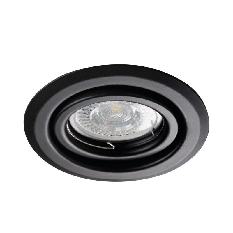 Oprawa sufitowa wpuszczana Alor czarna 1xGX5.3 / GU10x35W okrągła ruchoma IP20 wym: 10 x 10 cm metal Kanlux