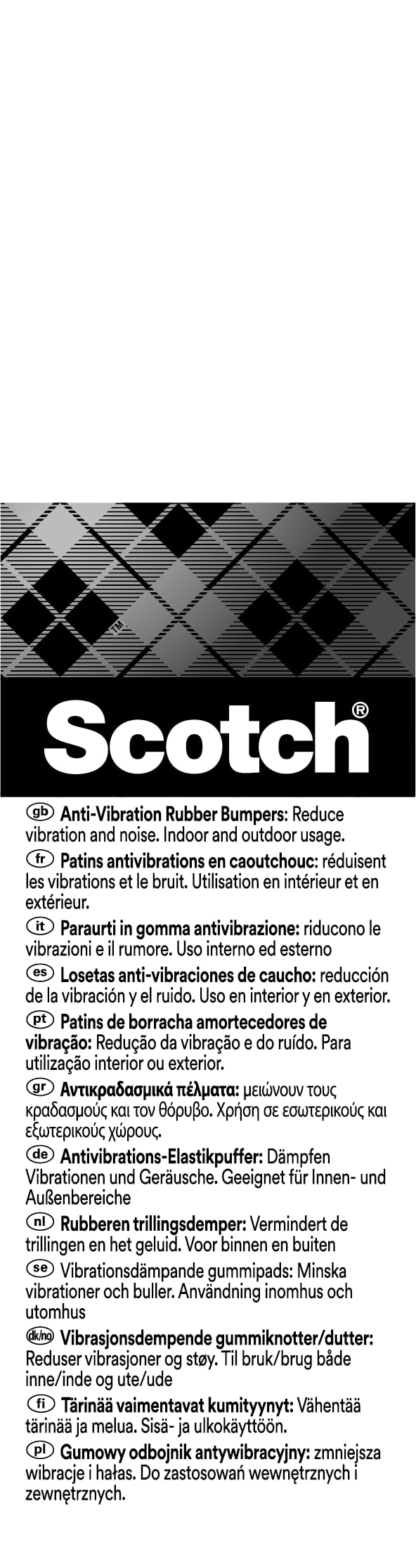 Lot de 4 amortisseurs en caoutchouc SCOTCH - 2