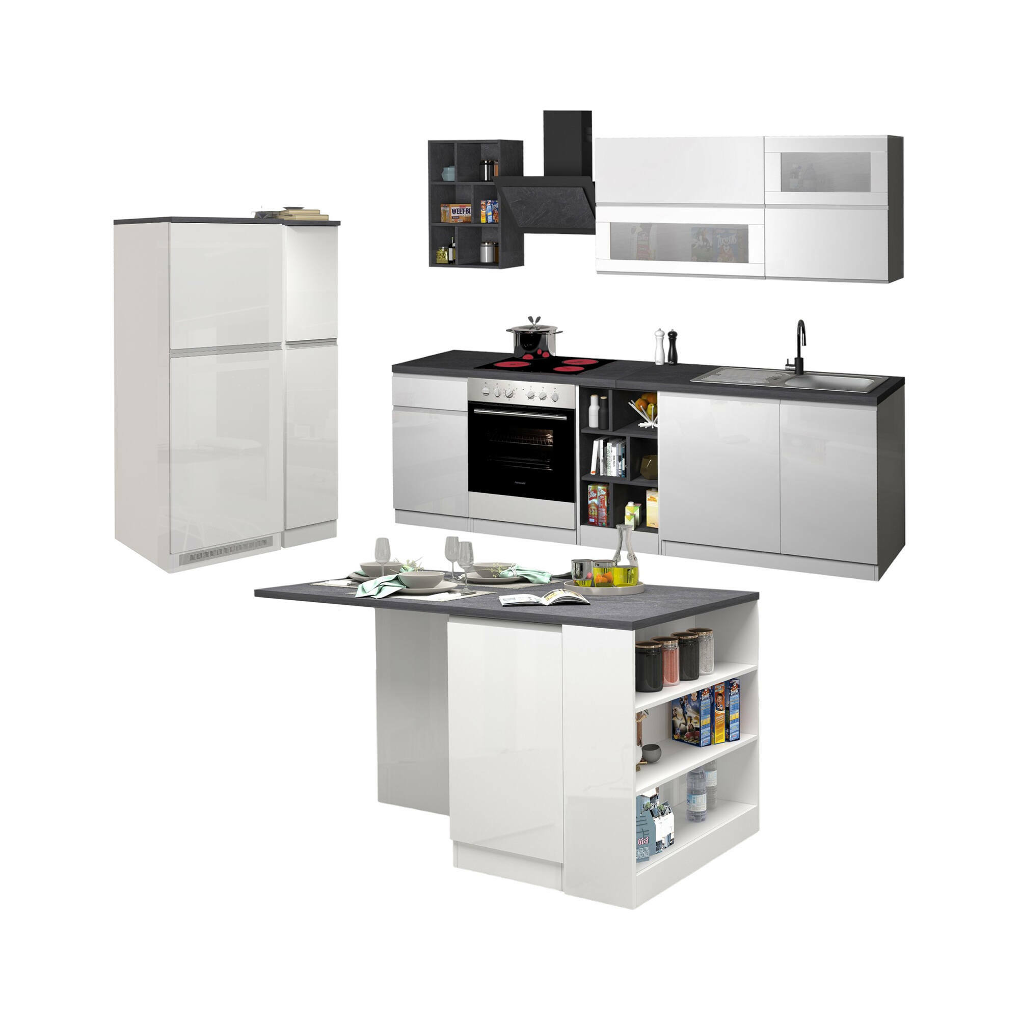 Cuisine complète Dantenucc, Ensemble de cuisine modulable, Cuisine ...