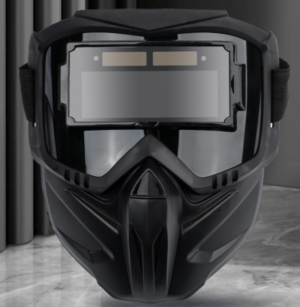 Masque de soudage automatique professionnel monté sur la tête, lunettes de protection et filtre de lumière. - 5