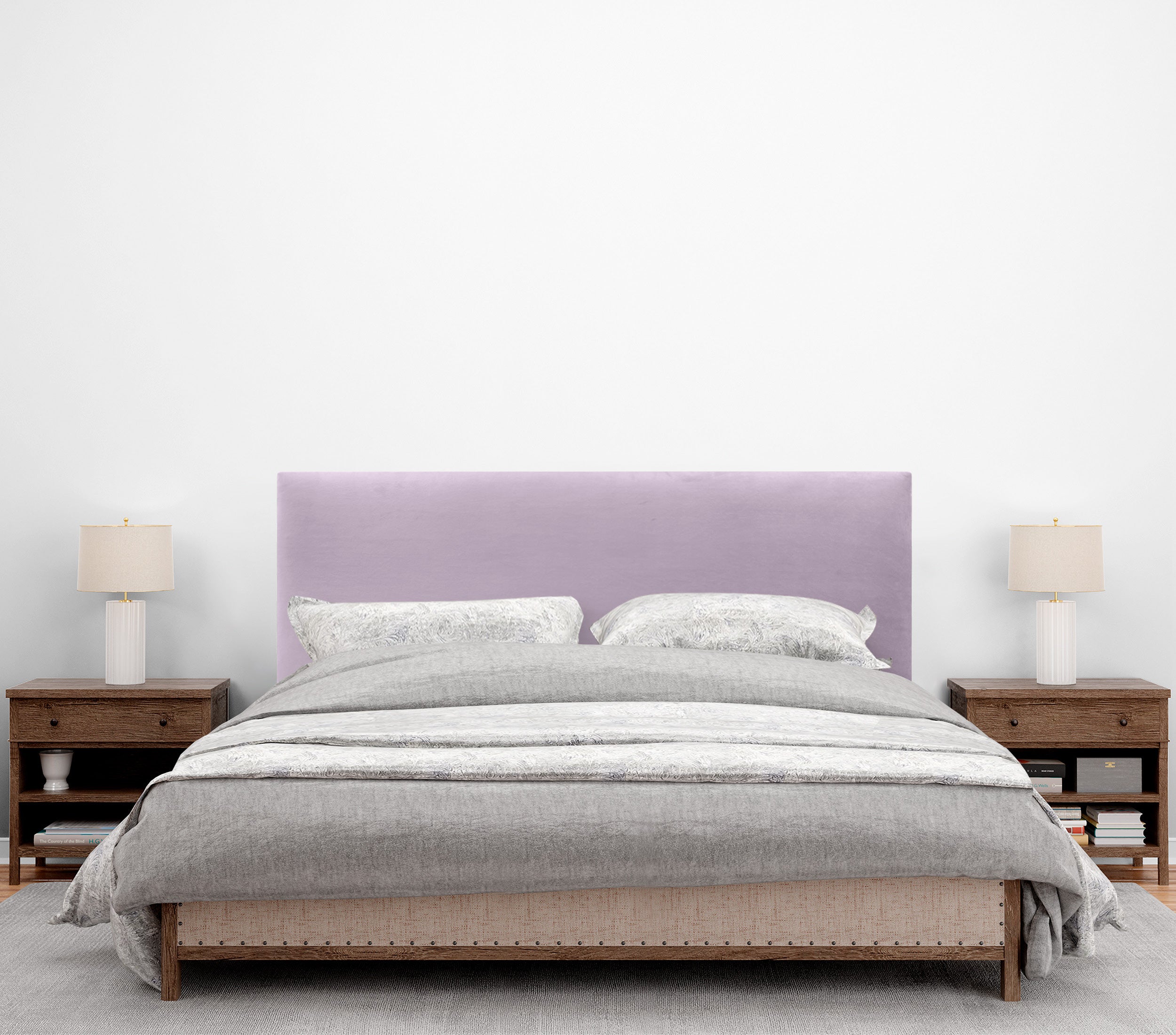 DHOME Testiera in Velluto Liscio Camera da letto Imbottita con Testiera Imbottita Moderna di Fascia Alta (Salmone, 145x50cm) - 4