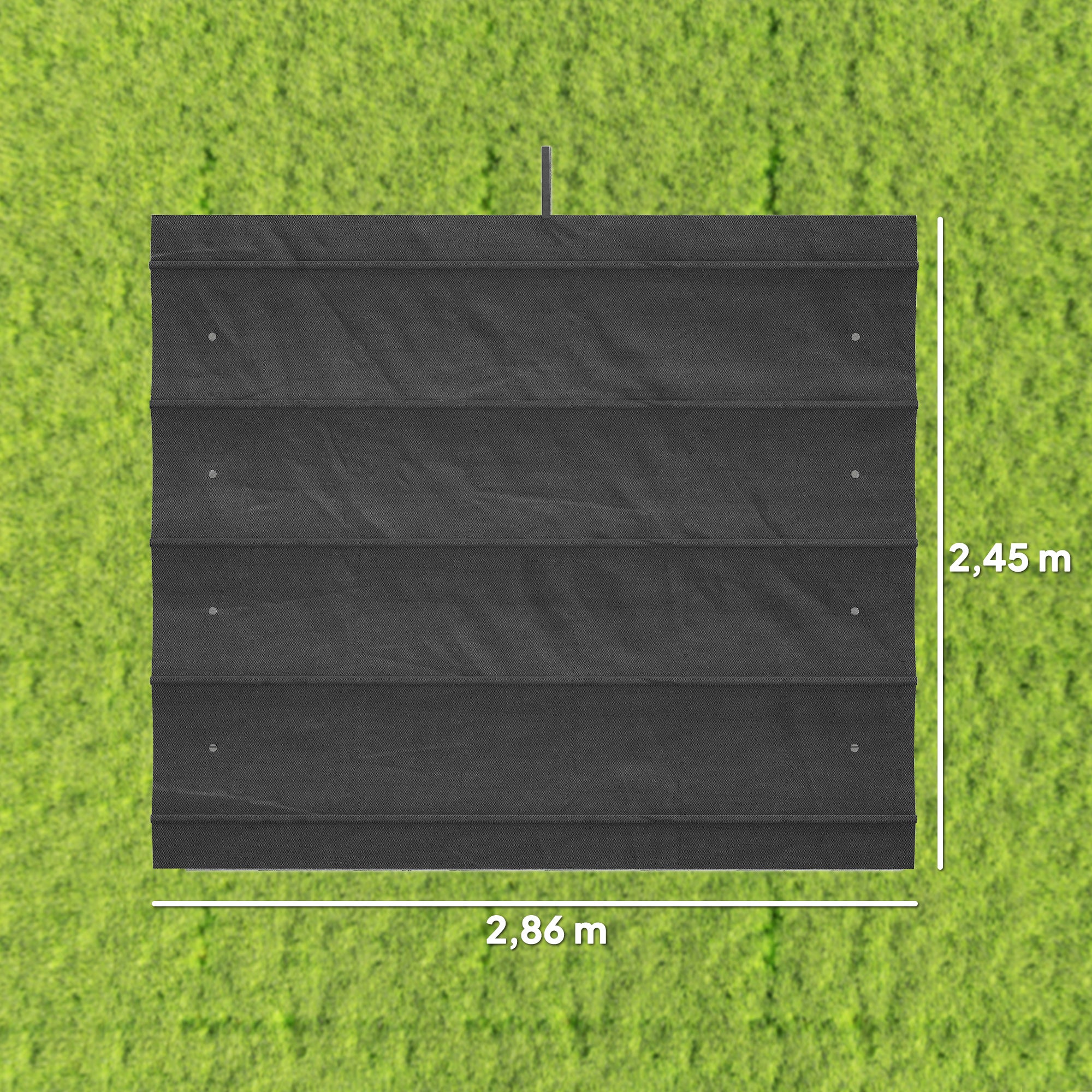 Techo de Pérgola Outsunny Poliéster Gris Oscuro 286x245 cm - 3