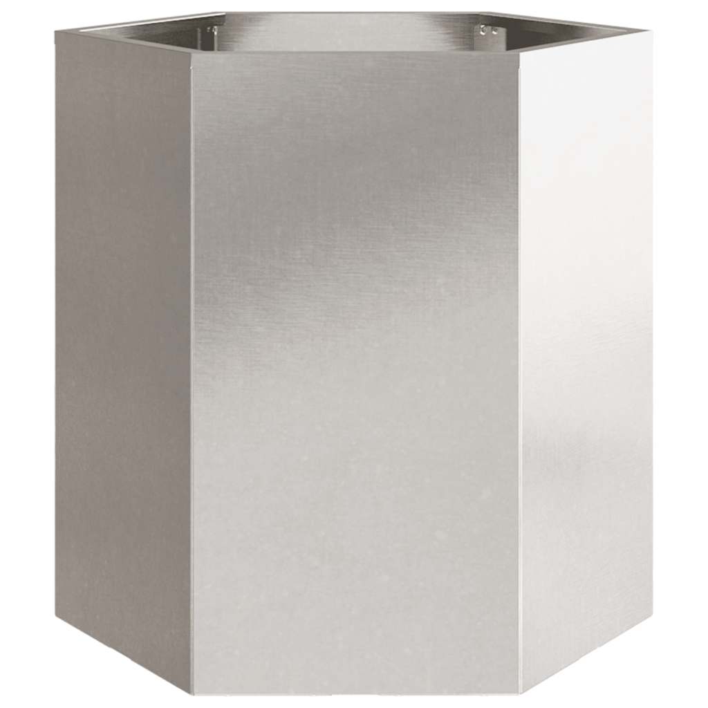 Maison Exclusive - Jardinera hexagonal acero inoxidable 46x40x45 cm - 4