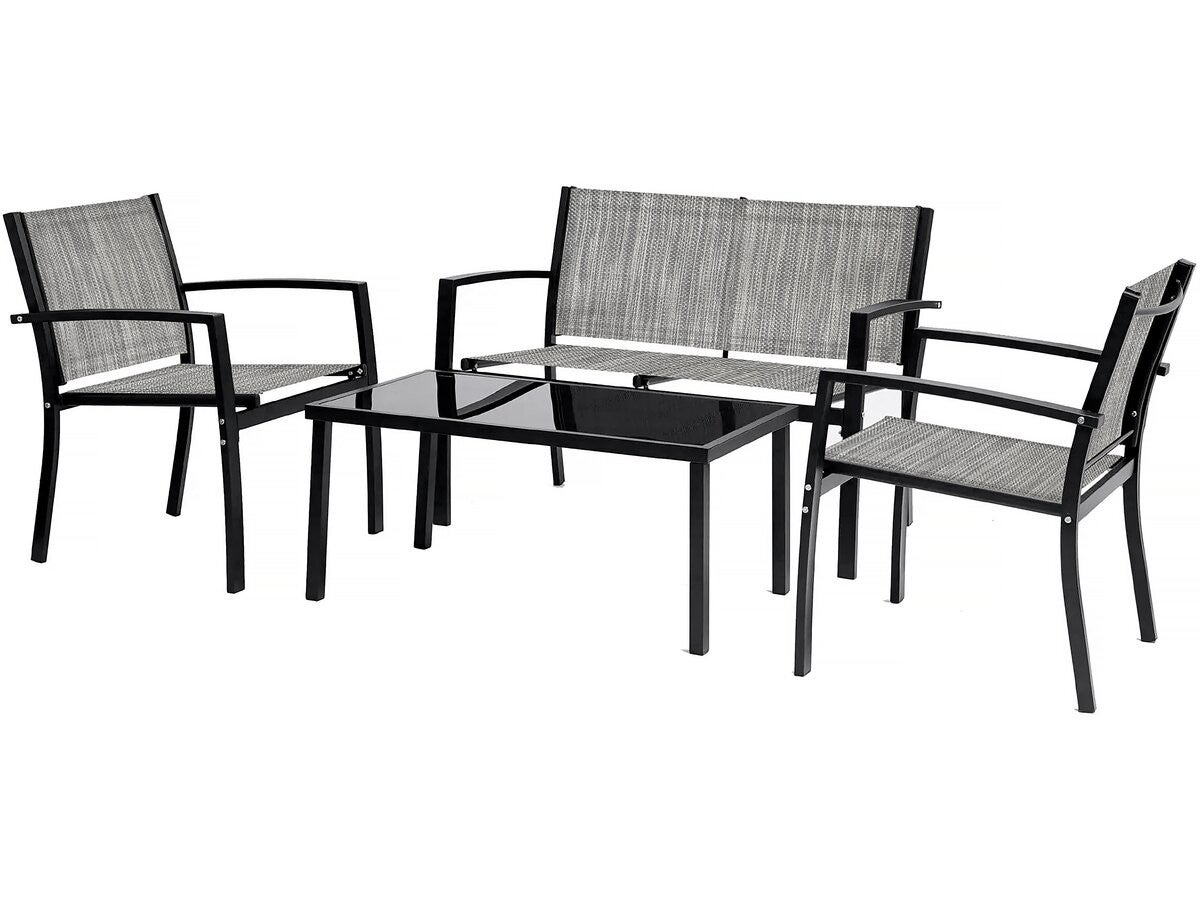 Habitat Et Jardin  Conjunto De Muebles Bajos De Jardín Lino, 4 Plazas, Gris , Leroy Merlin