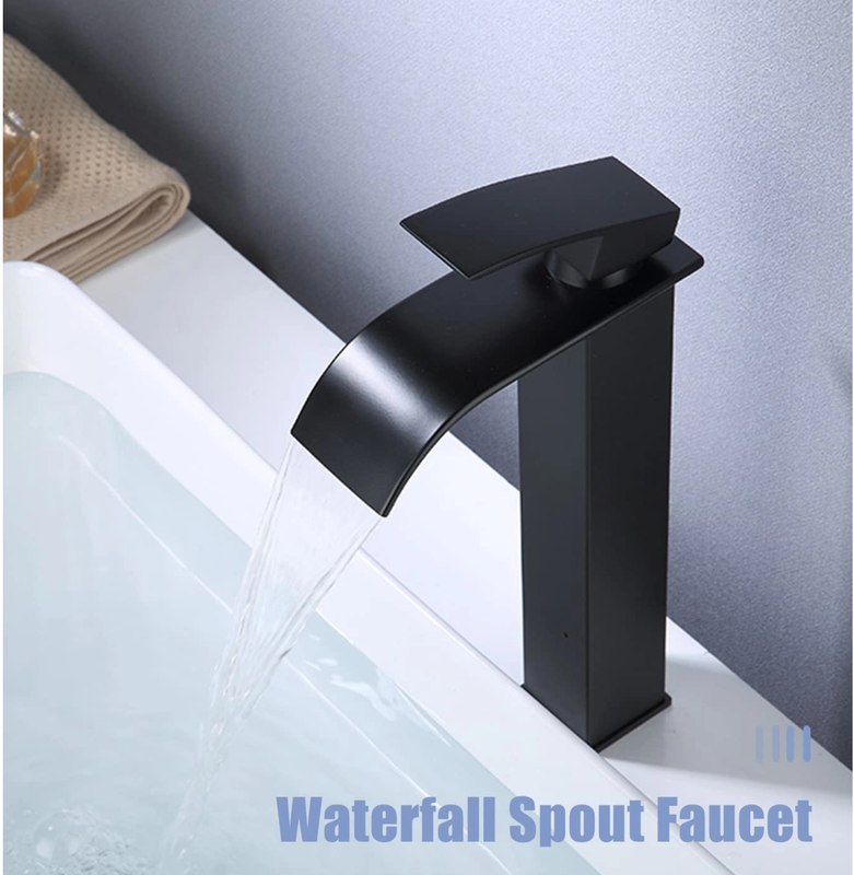 Bulum Mitigeur Noir Moderne Mitigeur Robinet Salle Bain pour Vasque à Poser Robinetterie Convient pour le lavabo - 4