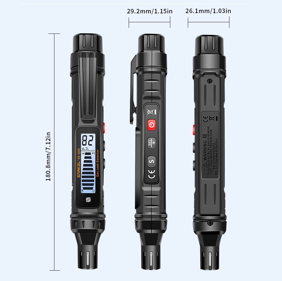 Detector de gas combustible, detector de fugas de gas inflamable, con pantalla LED, alarma sonora y luminosa (sin batería) - 2