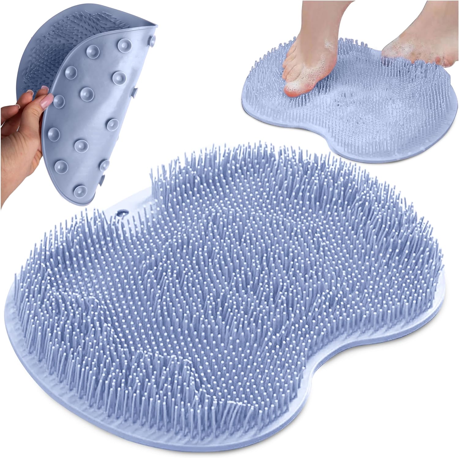 Tapis de bain antidérapant 70 x 35 cm avec brosse de massage épaisse, lavable en machine, confortable, motif dauphin, ventouses puissantes, pour salle de bain et cuisine Tapis de bain antidérapant 70 x 35 cm avec brosse de massage épaisse, lavable en machine, confortable, motif dauphin, ventouses puissantes, pour salle de bain et cuisine