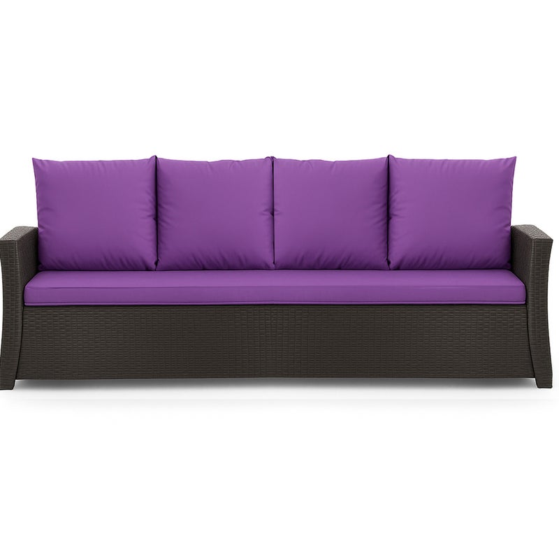 Poduszka ogrodowa na sofę rattanową 170x60x50cm poduszka na meble rattanowe fioletowa, poduszka na balkon taras, poduszki na meble ogrodowe