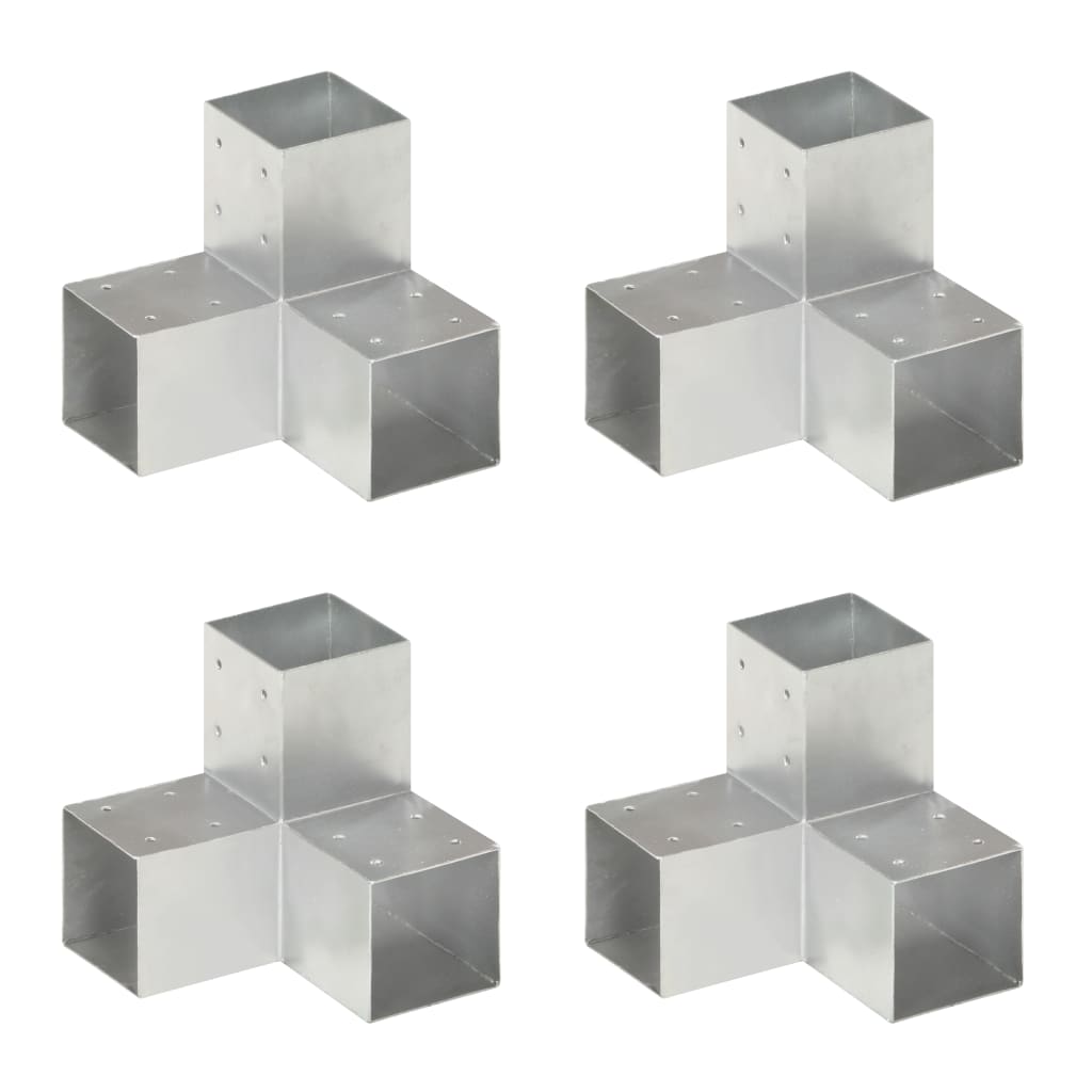 Łączniki w kształcie Y, 4 szt., galwanizowany metal, 91x91 mm vidaXL