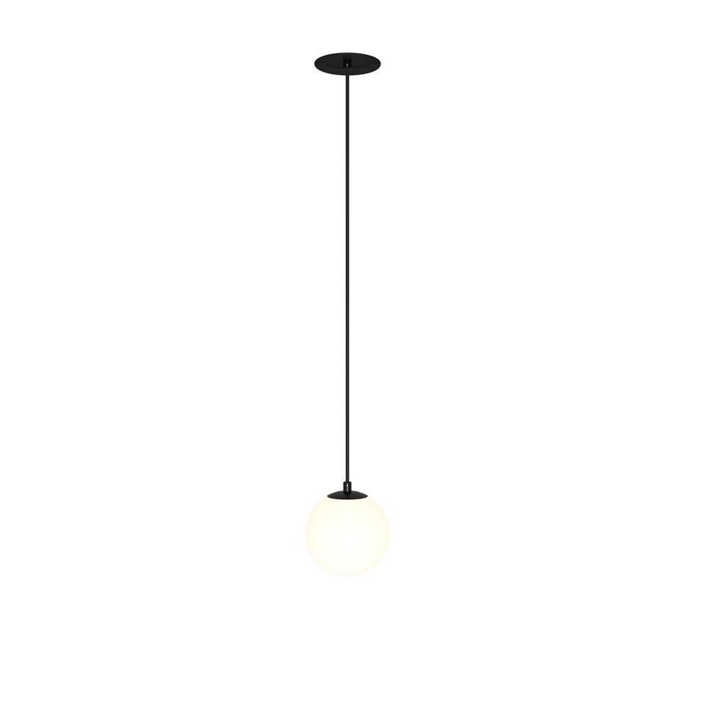 Lampa wisząca Luna czarno-biała LED 5W 3000K 300lm wym: 210 x 10 x 10 cm szkło Maytoni