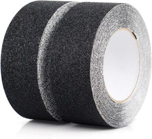 Nastro Antiscivolo Autoadesivo 5 Cm X 10 M - Per Scale, Pavimenti, Rampa, Interni Ed Esterni, Colore Nero