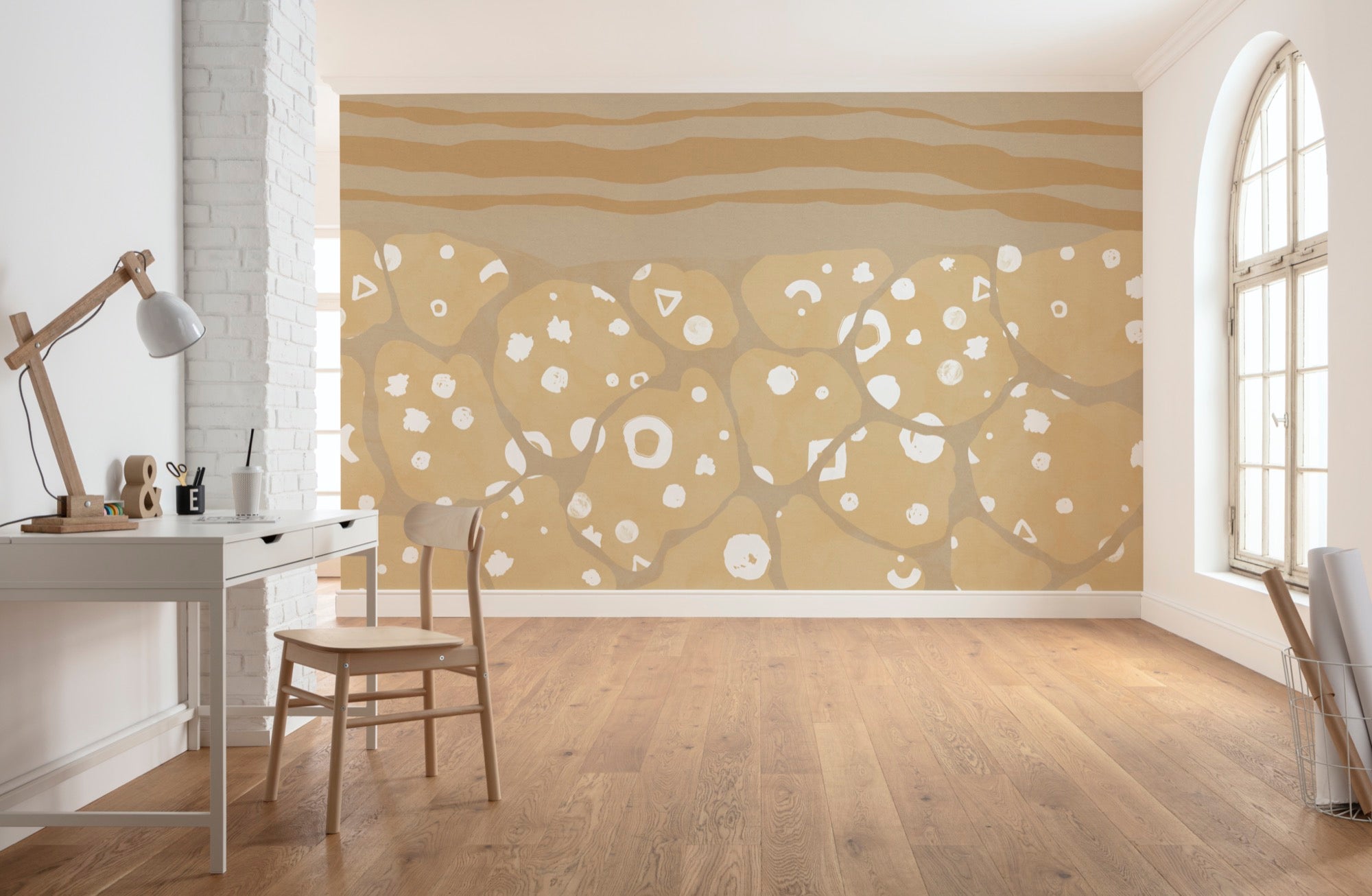 Fototapeta artystyczny beżowym - 400 x 280 cm - SANDERS &amp; SANDERS