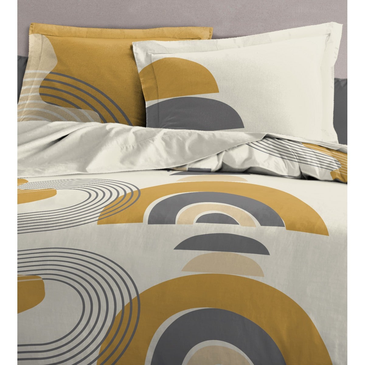 Home Linge Passion 240 x 260 cm. Lonsdale/Ocre_Lonsdale/Parure copripiumino Lonsdale - 3