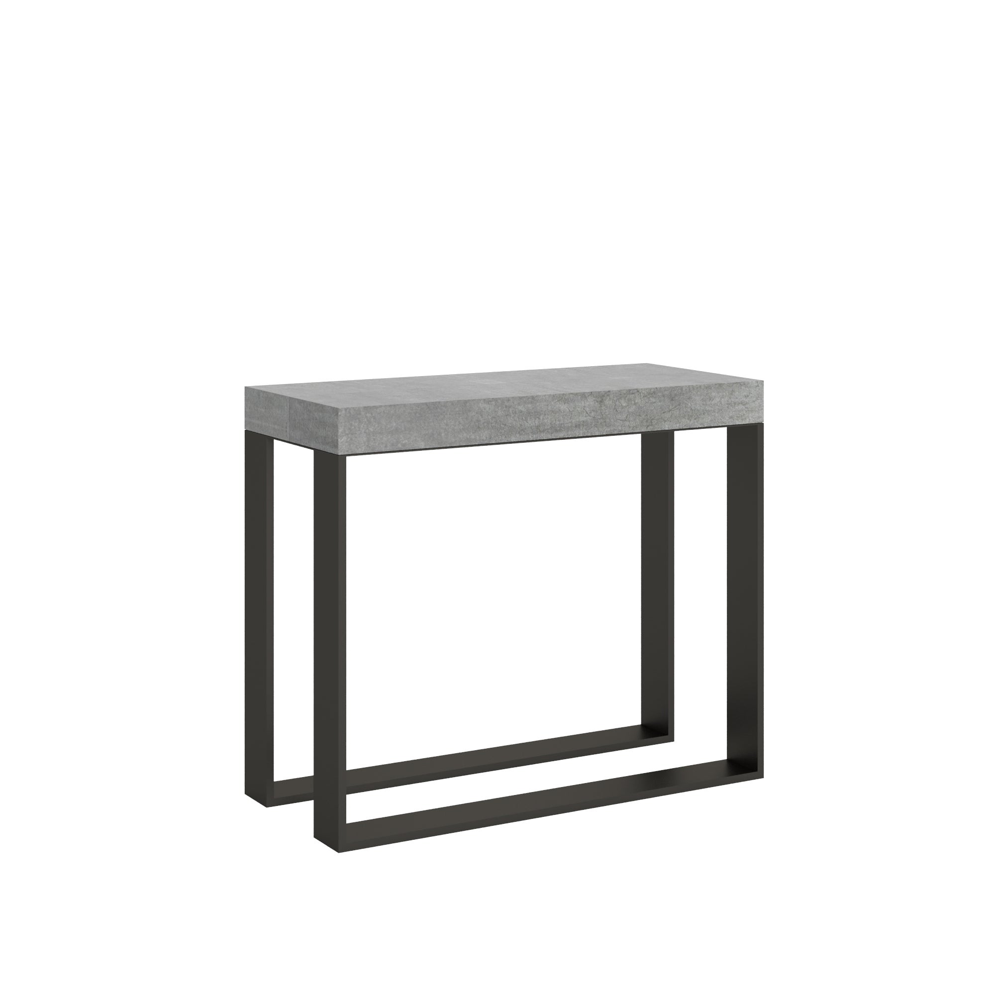 Comodità Concepts Consolle Newport - Finto Marmo Nero/Grigio - Tavolino Da Ingresso Con Ripiano - Larghezza 80 Cm