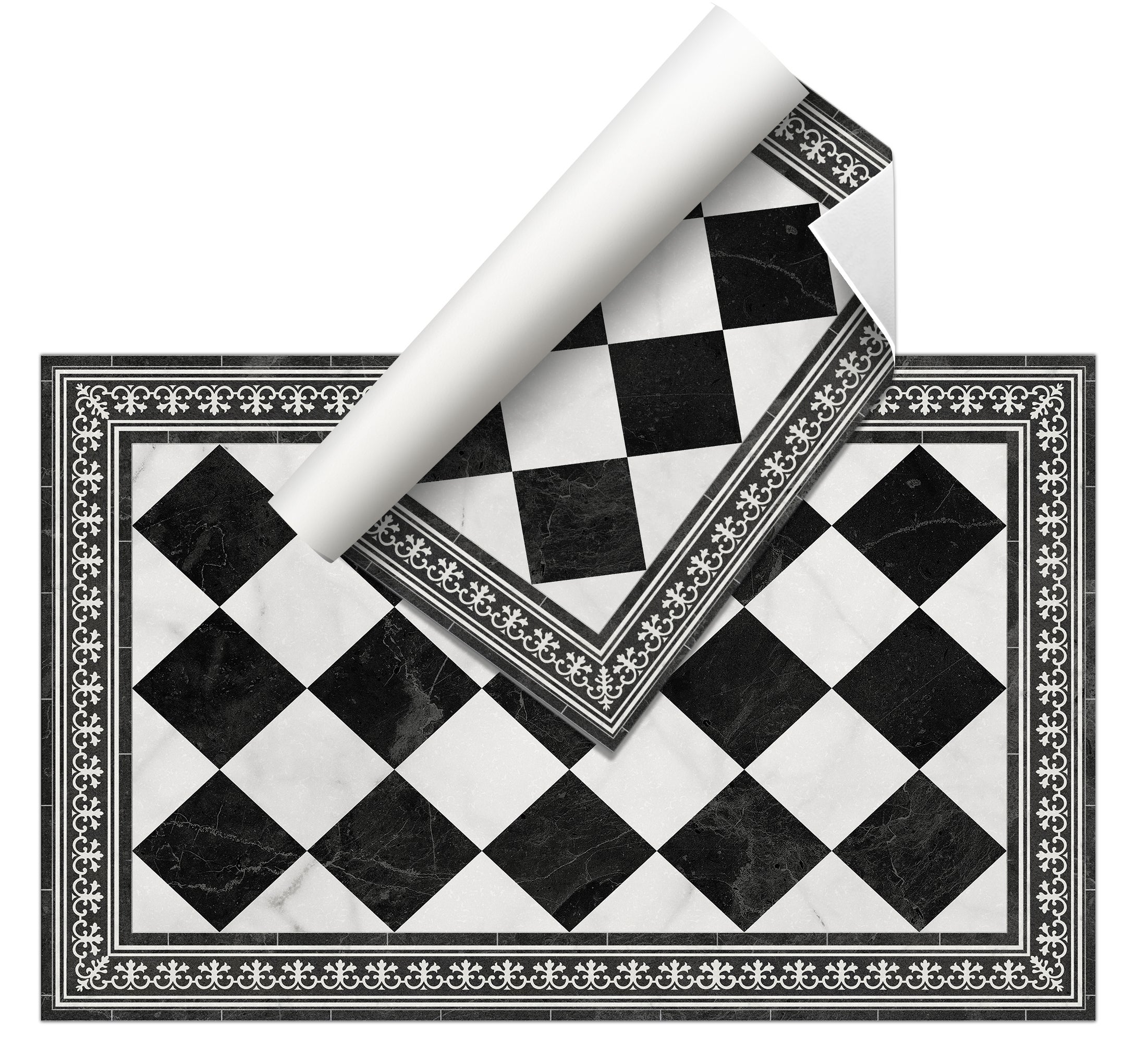 Damero Gloria dywan winylowy 200x266 cm -PVC antypoślizgowy, winyl do kuchni lub salonu, styl hydrauliczny