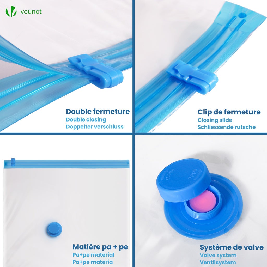 ZWMYF 6PZ Sacchetti Sottovuoto Salvaspazio,misura Small Borse Da - Foto 11