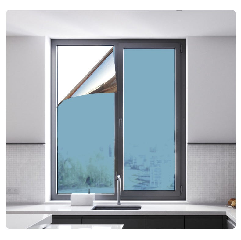 Película de protección solar, luz de bloqueo de película de privacidad transparente unidireccional, 40 cm x 2 m (plateado de doble cara) - 3