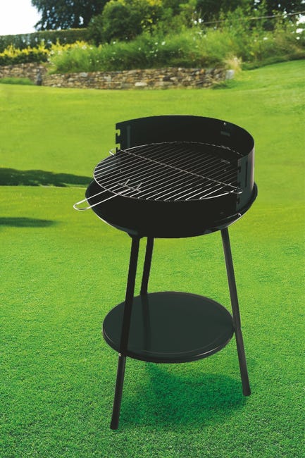 HpLive Grille Barbecue Ronde Inox 35cm Avec Pieds - Parfaite Pour Cuisine Extérieure