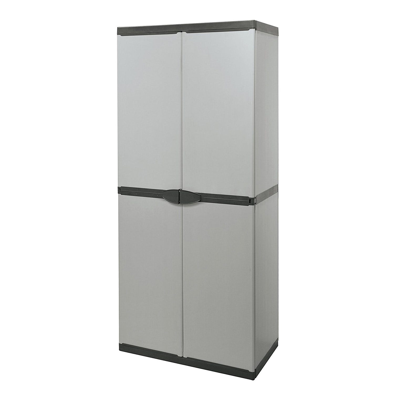 Piece Rangement Armoire de rangement à étagères multispace deux portes en pvc 68x39 ...