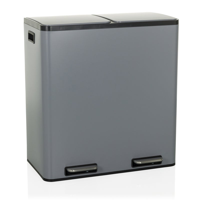 Wiadro na śmieci Clean 13 - 60L (2x30L) Szary hjh OFFICE