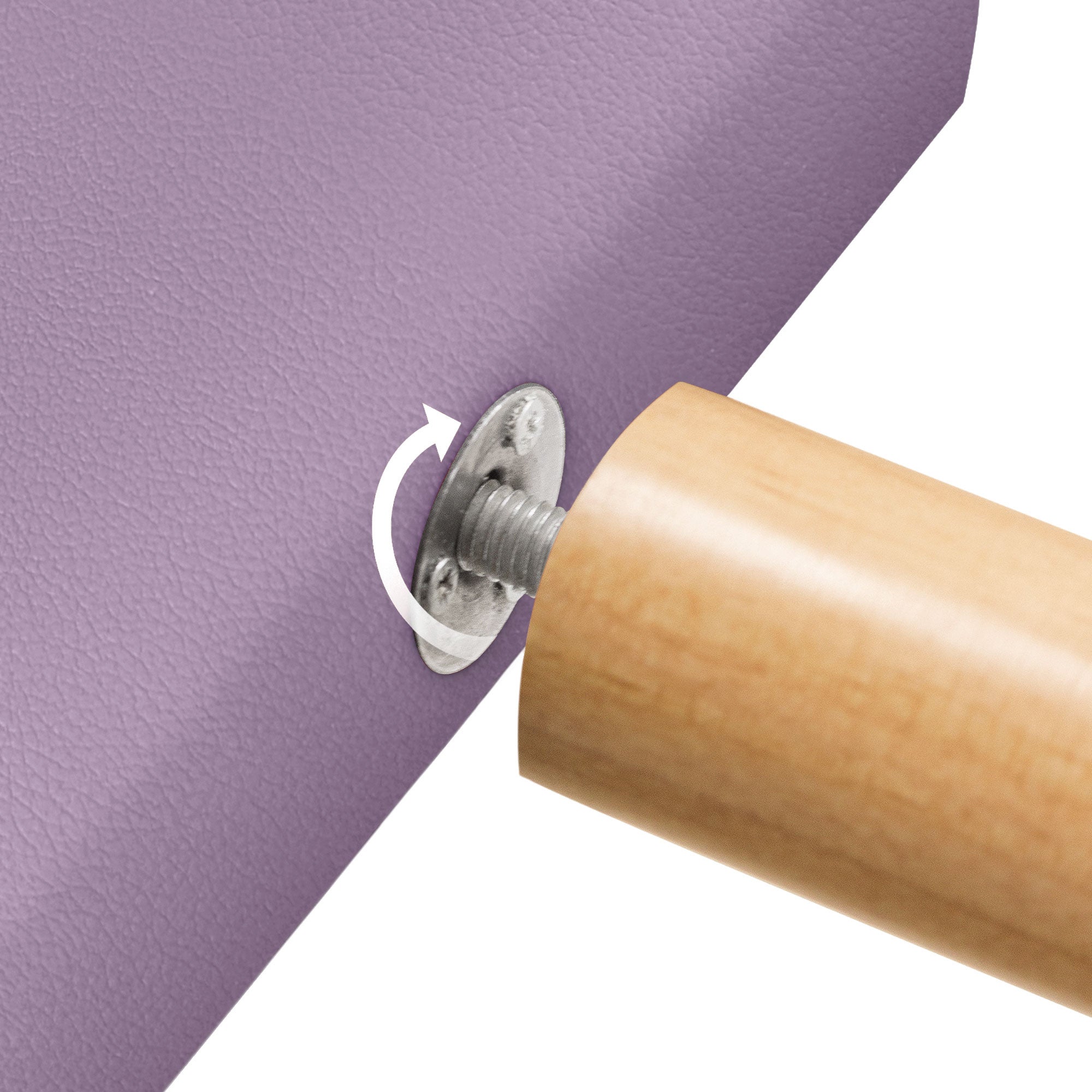 DHOME Cabecero de Polipiel Liso y con Patas cabeceros Cabezal tapizado Cama (Polipiel Lila, 135cm (Camas 120/135/140)) - 6