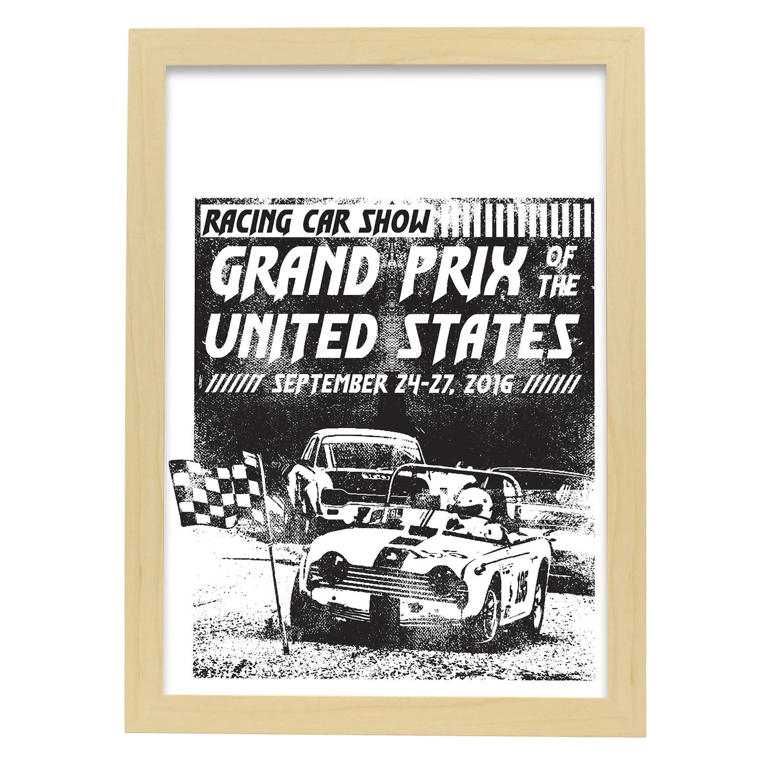 Nacnic póster de gran premio de los estados unidos colección cuadros decorativos impresión de arte de pared tamaños a3 con marcos de madera
