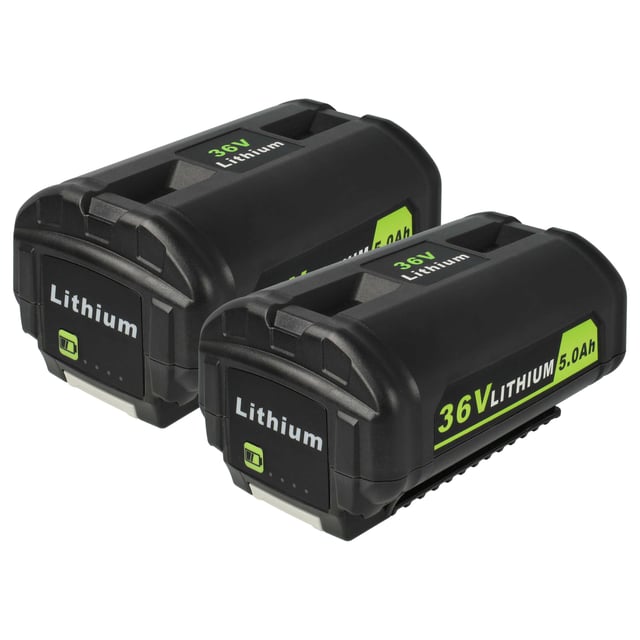 vhbw 2x Batterie compatible avec Ryobi 40V 14 IN Brushless Chain Saw, 40V 20 IN Brushless outil électrique (5000 mAh, Li-ion, 36 V)