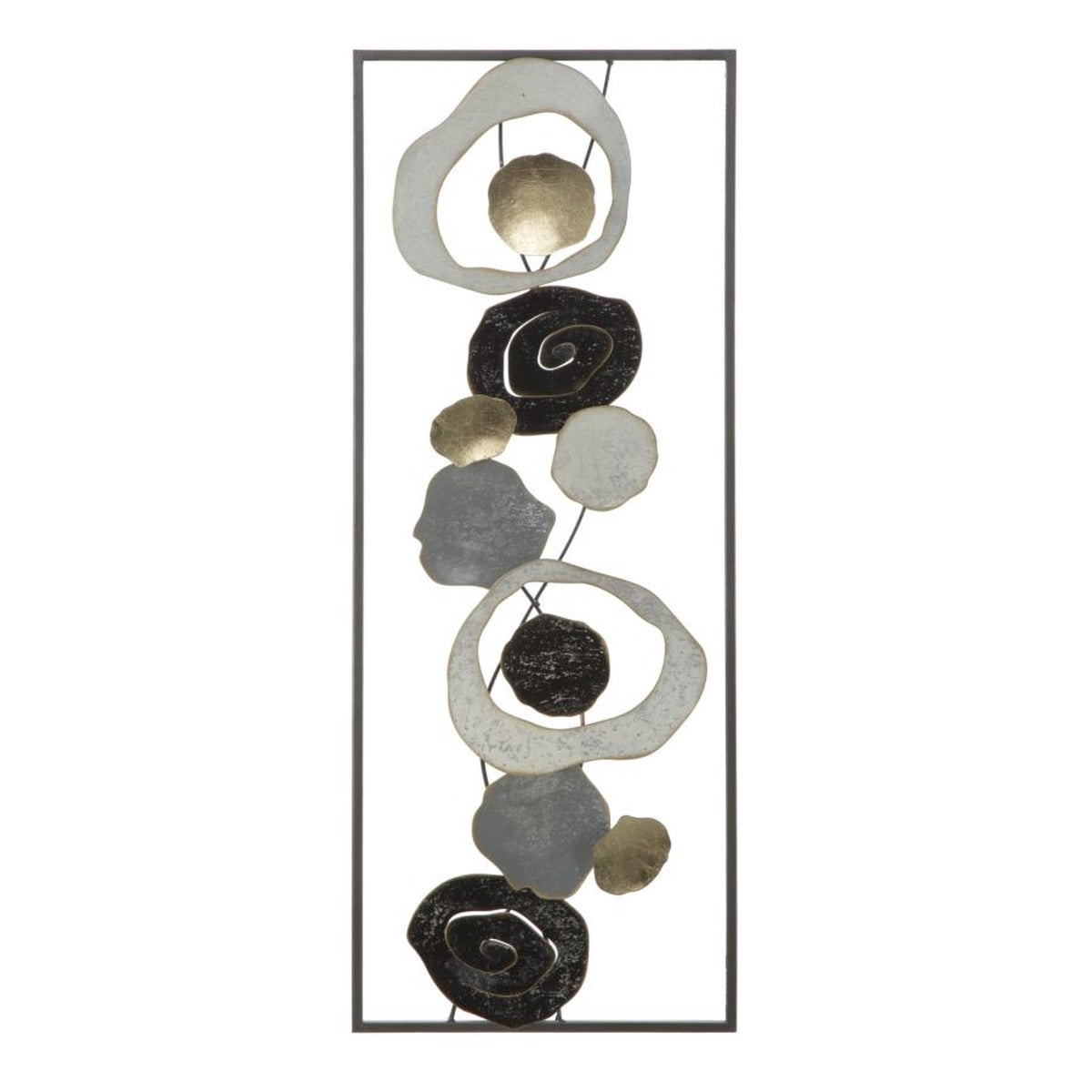 Metalowa Dekoracja 3D Kręgi 15, Metal, Wielokolorowy, Seven Design