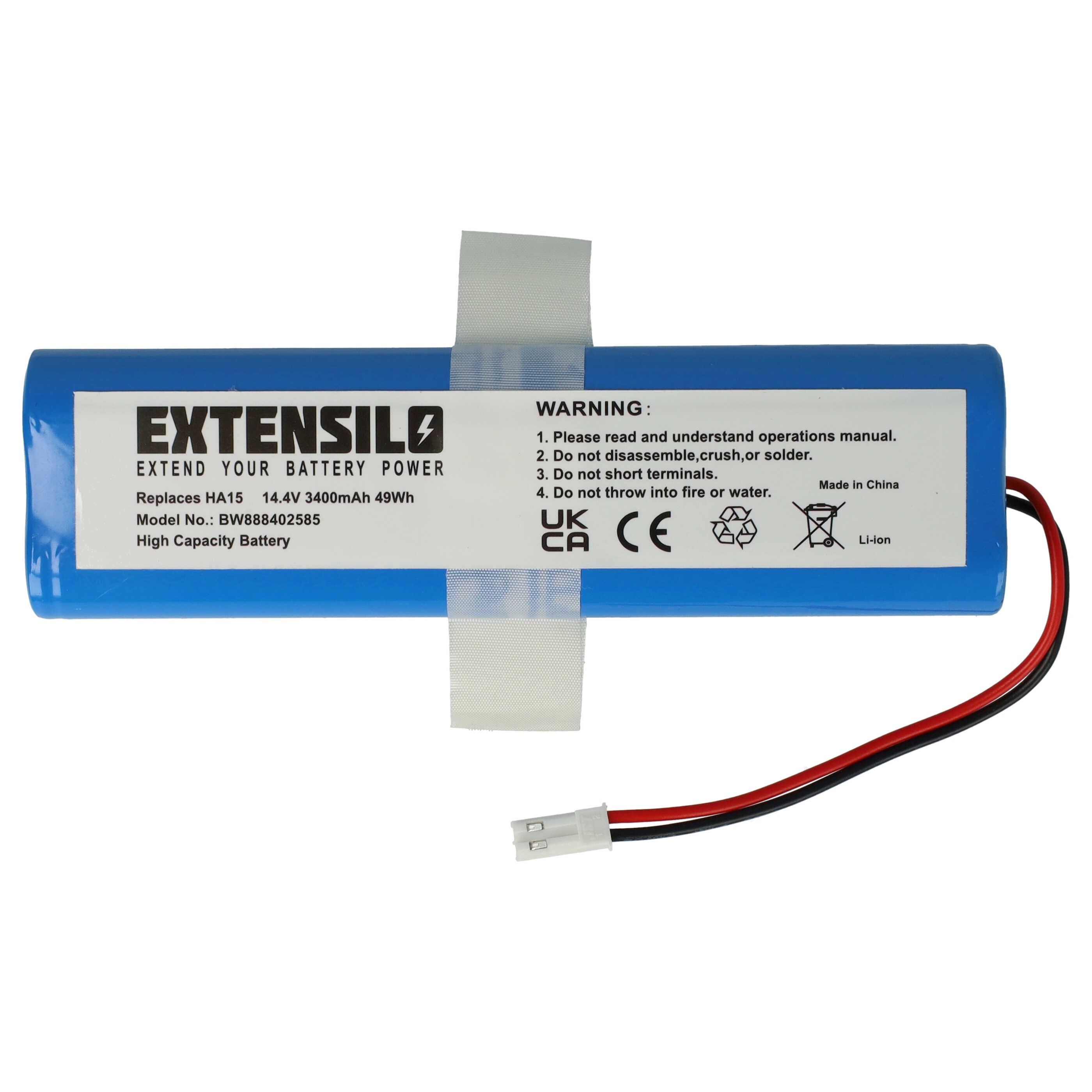 EXTENSILO Batterie compatible avec iLife DF43, DF45, V3s Pro, V3s