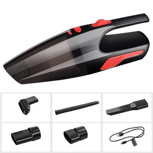 FineInno Aspirapolvere Mini Aspirapolvere Aspirapolvere a Batteria Mini Aspirapolvere da Tavolo Nero per PC, Tastiera, Desktop, ecc. (Batteria non