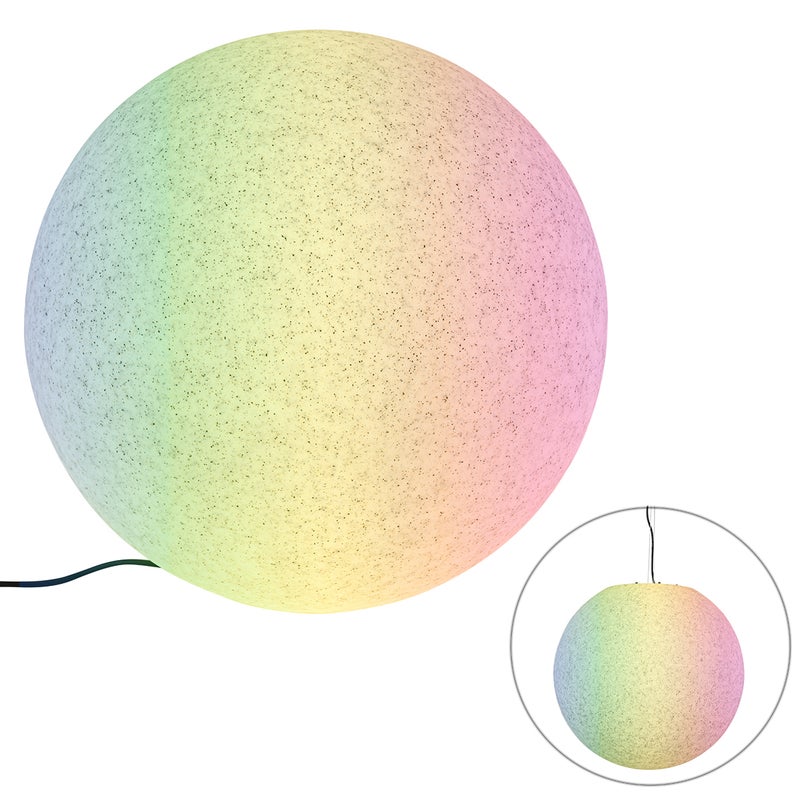 Inteligentna lampa zewnętrzna szara 56 cm IP44 z Wifi A60 - Nura