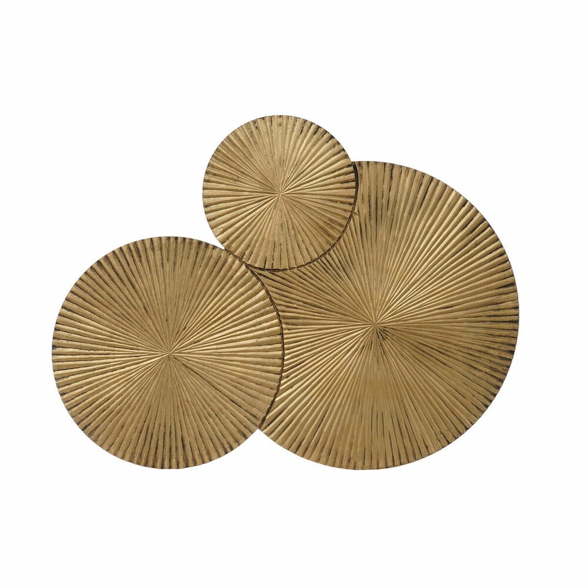 Decoración de pared dkd home decor círculos madera mdf (107 x 2 x 81 cm)