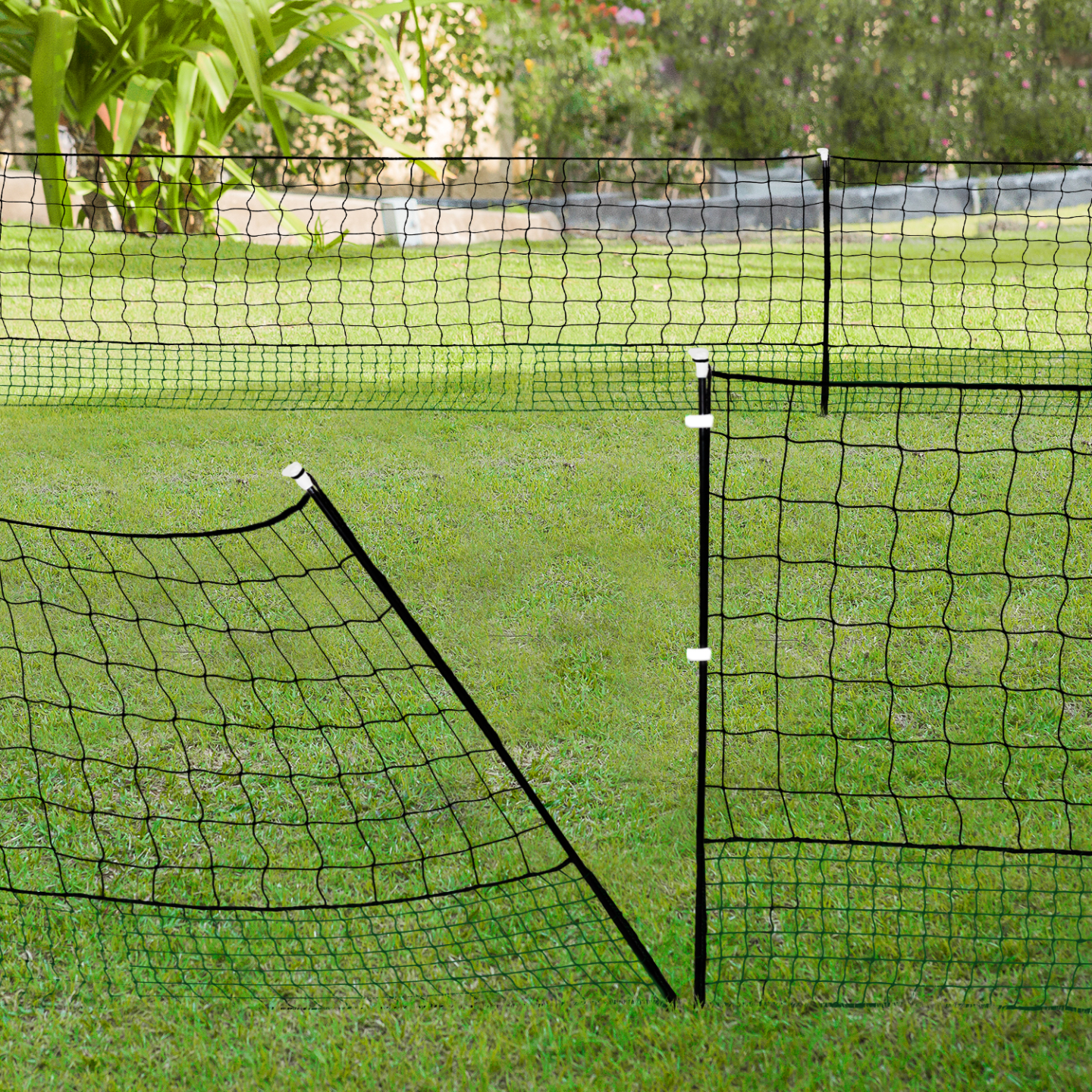 Kit clôture filet à poules 24 M avec porte 9 piquets double pointe - 3