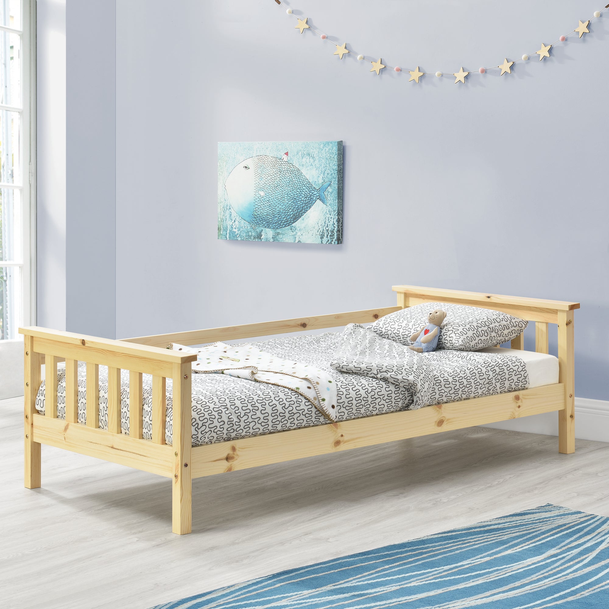 Lit d'Enfant Design Nuuk en Pin 160 x 80 cm Naturel [en.casa] | Leroy ...